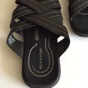 ROCKPORT DMX Leather Sandals Black w/ White Stitching Rockport | Shoes | Rockport Dmx Leather Sandals Black W  main image 2